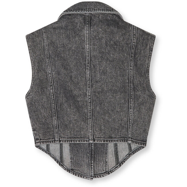 R.A Denim Studio D19 Denim Straight Vest Mid Gray