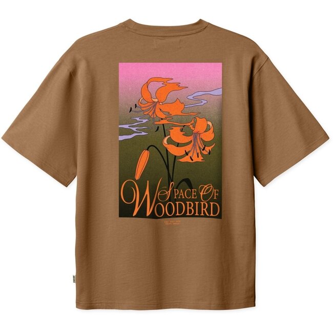Woodbird WBBaine Flower Tee Dark Brown