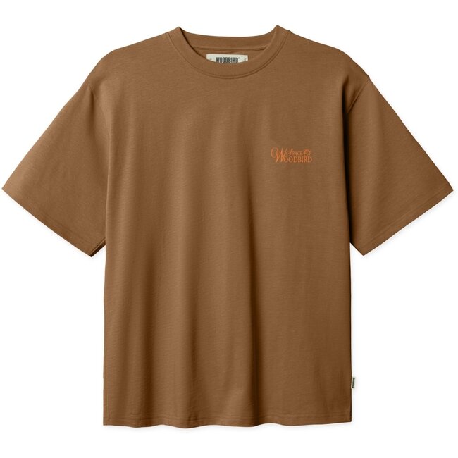 Woodbird WBBaine Flower Tee Dark Brown
