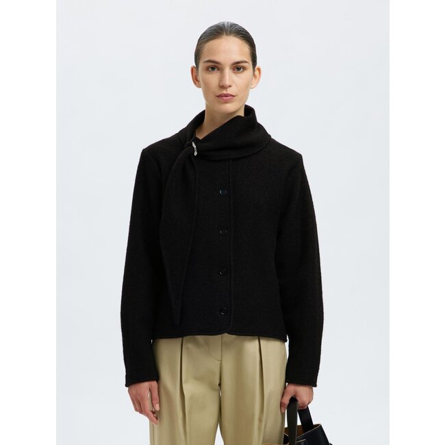 Selected Femme SLFDARLA LS KNIT JACKET Black