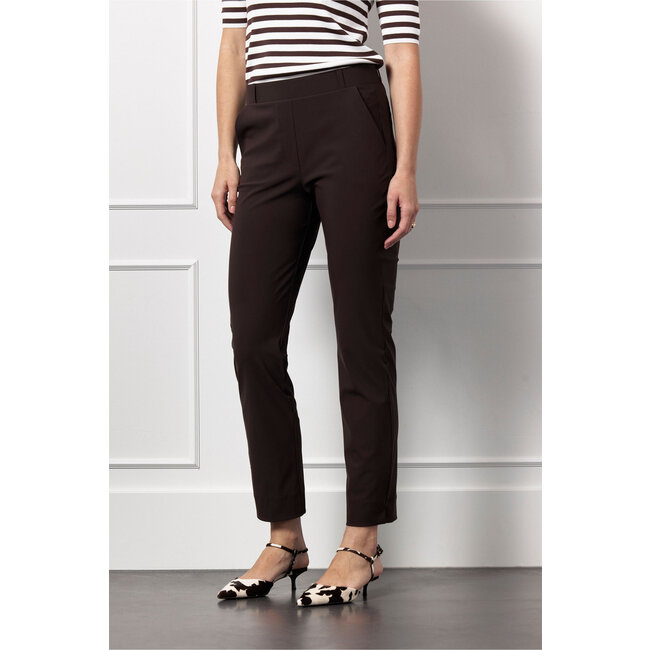 Studio Anneloes ANNE BONDED TROUSERS - ESPRESSO