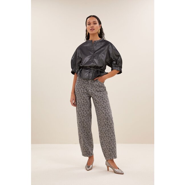 BY BAR christi silver blouse silver