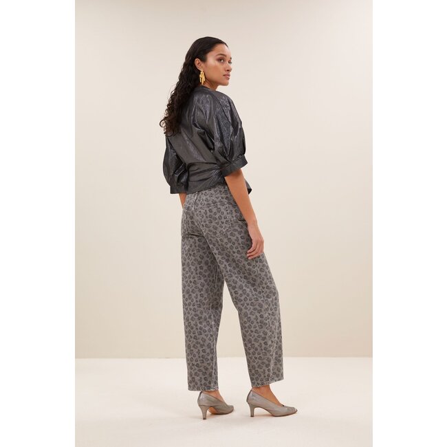 BY BAR christi silver blouse silver