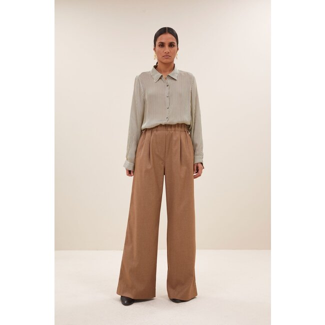 BY BAR joly viscose stripe blouse graphite stripe print