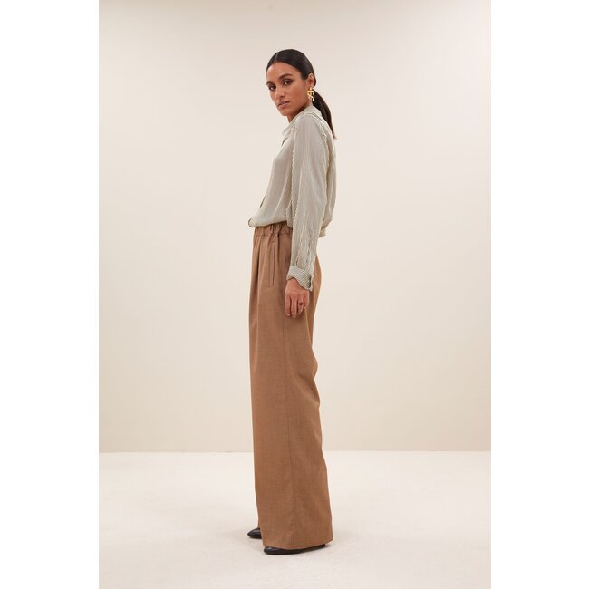 BY BAR joly viscose stripe blouse graphite stripe print