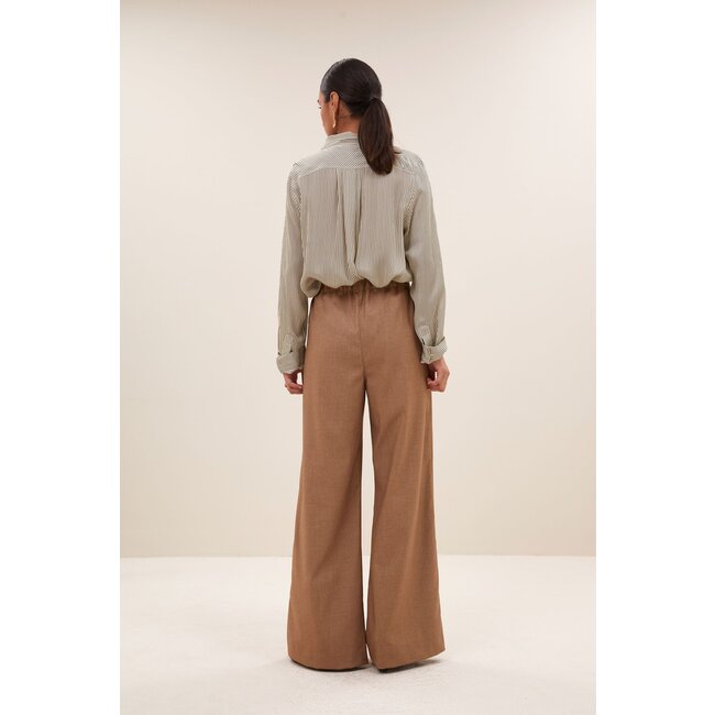 BY BAR joly viscose stripe blouse graphite stripe print