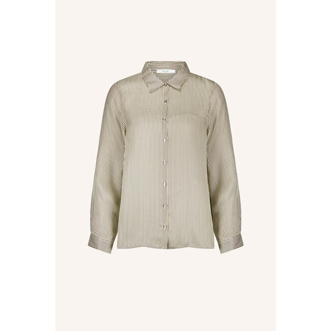 BY BAR joly viscose stripe blouse graphite stripe print