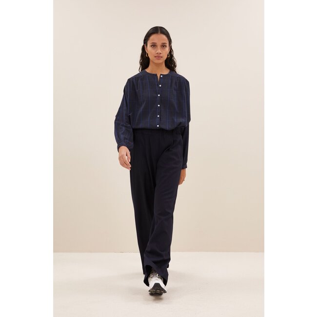 BY BAR benji kingsblue stripe pants dark navy