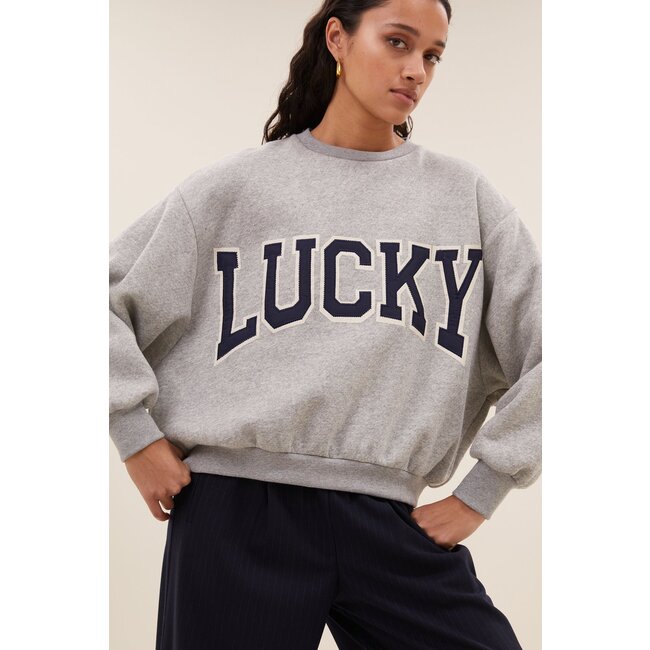 BY BAR bibi patchwork sweater grey melee