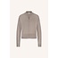 BY BAR zipp cardigan dark sand