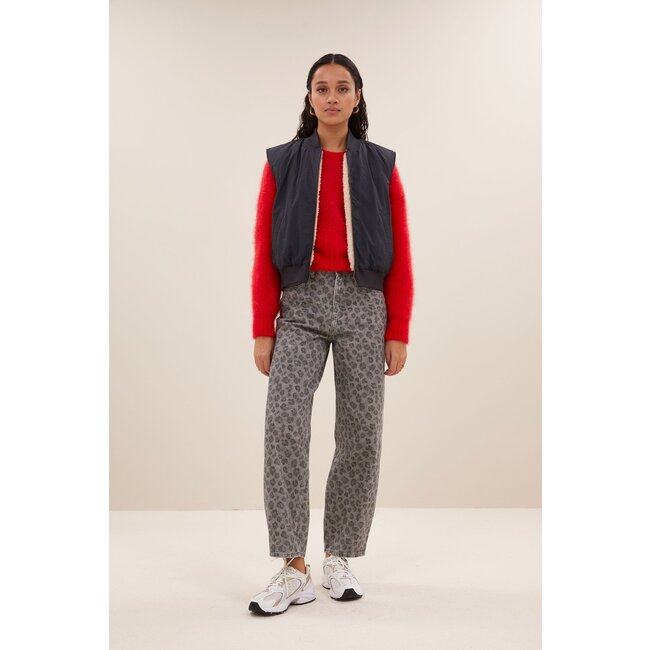 BY BAR aleksi sleeveless jacket charcoal