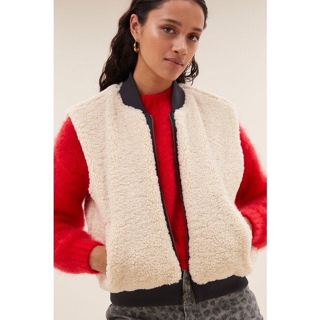 BY BAR aleksi sleeveless jacket charcoal