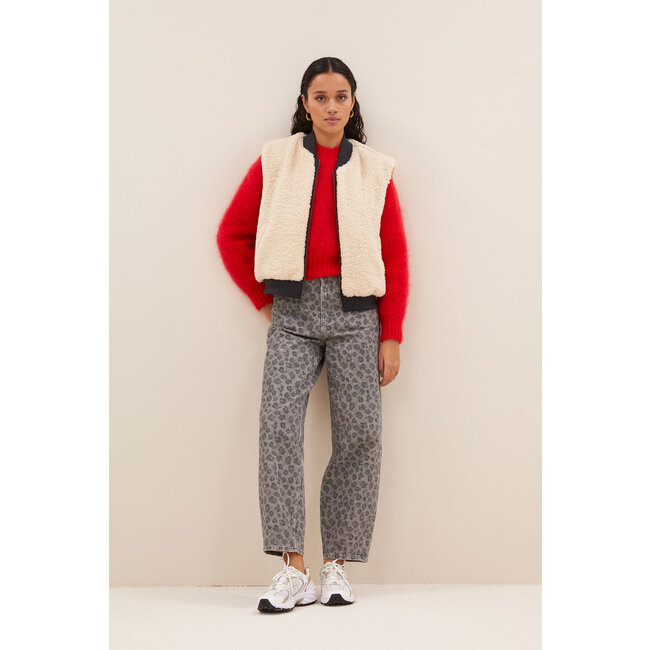 BY BAR aleksi sleeveless jacket charcoal