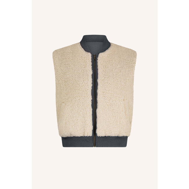 BY BAR aleksi sleeveless jacket charcoal
