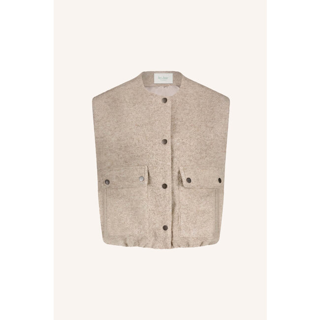 BY BAR maggie sleeveless jacket dark sand