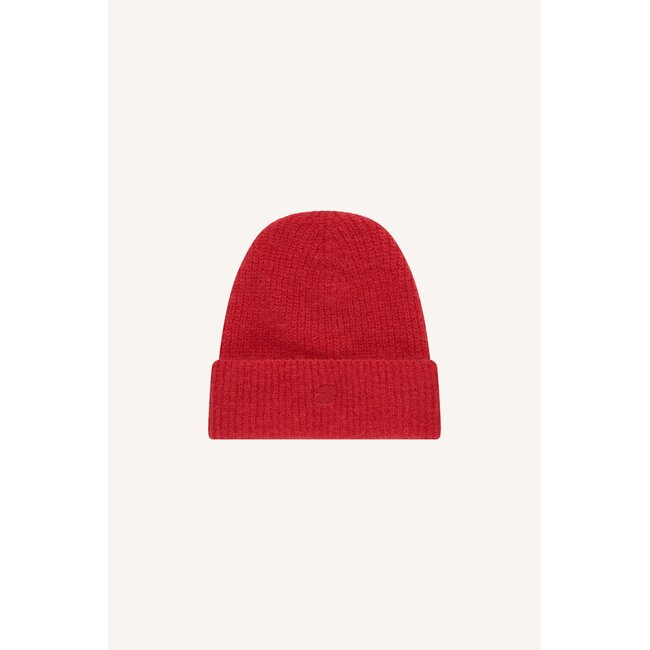 BY BAR logo beanie scarlet red