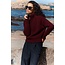 BY BAR boxy beau pullover wine