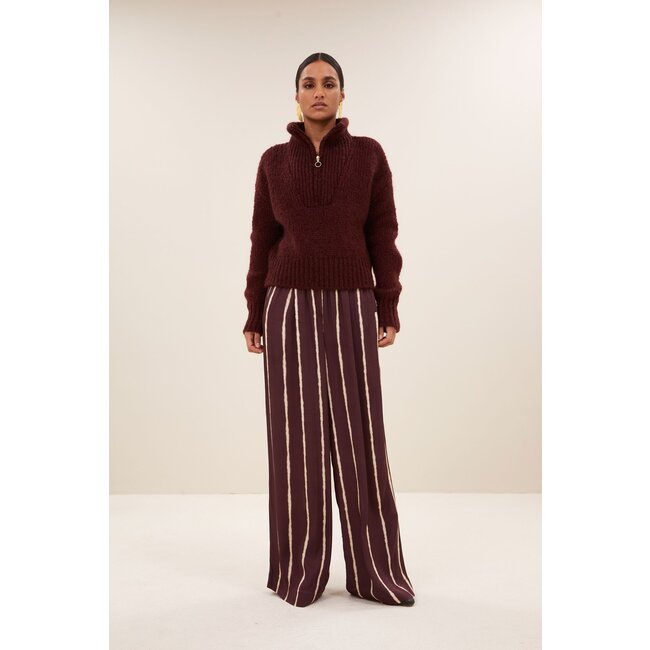 BY BAR boxy beau pullover wine