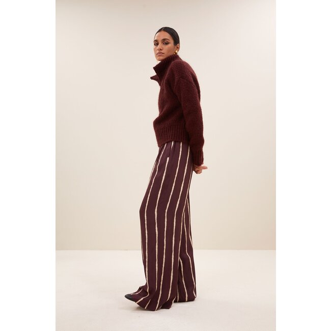 BY BAR boxy beau pullover wine