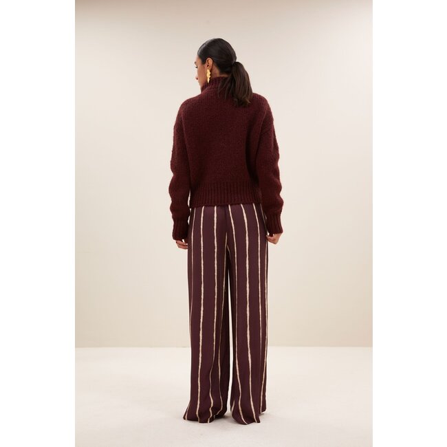 BY BAR boxy beau pullover wine