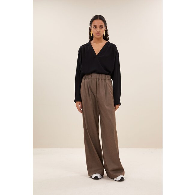 BY BAR benji melange pants biscuit melee