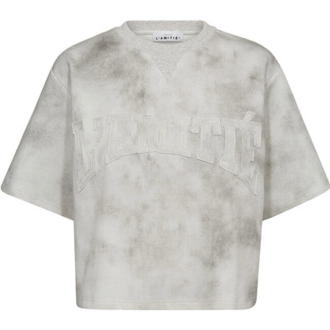 HAUTE L'AMITIÉ L'AMITIE SS Application Sweat Light Grey Melange