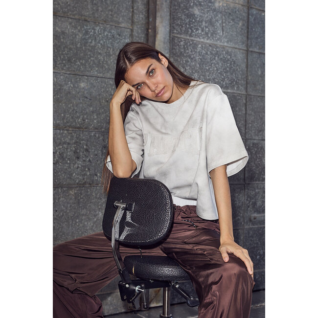 HAUTE L'AMITIÉ L'AMITIE SS Application Sweat Light Grey Melange
