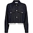 HAUTE L'AMITIÉ Denim Cargo Crop Shirt Dark Denim