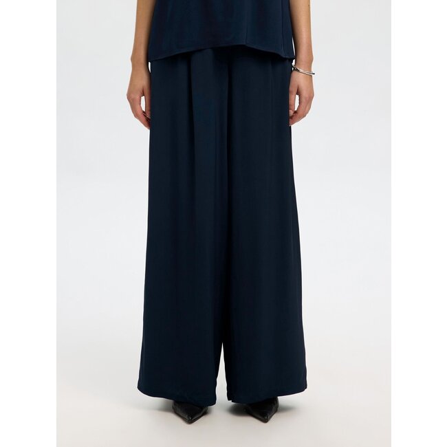Selected Femme SLFLEONORE HW WIDE PANT B Dark Sapphire