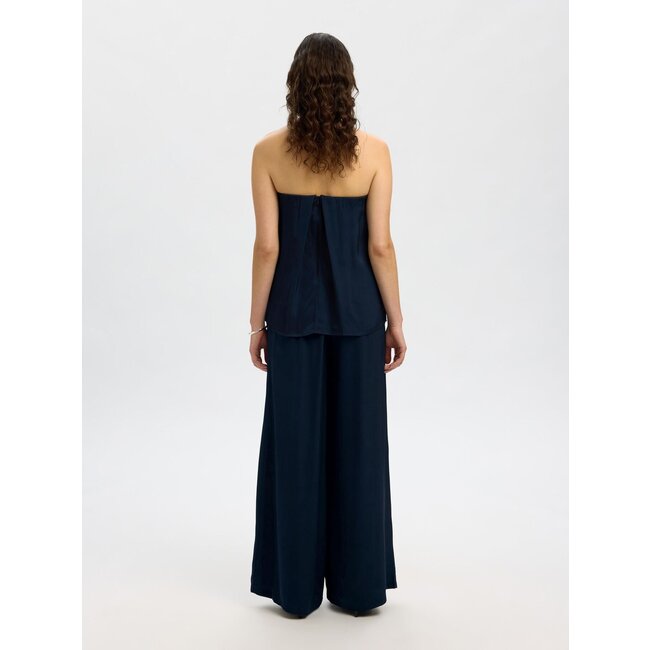 Selected Femme SLFLEONORE HW WIDE PANT B Dark Sapphire