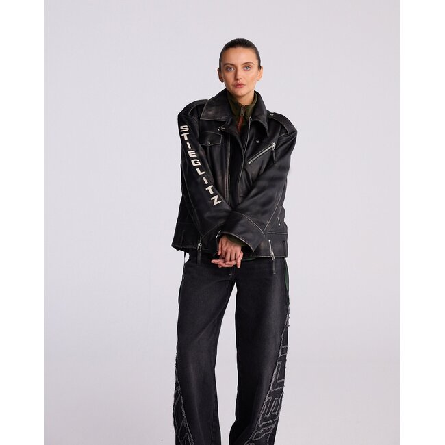 Stieglitz Nicolas Leather Jacket Black