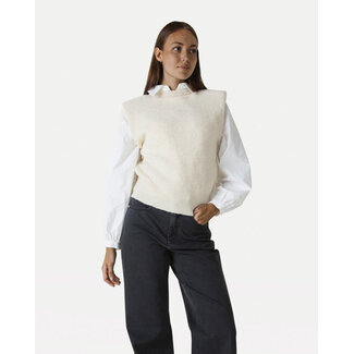Another Label ALIndra knitted pull l/s Egg white melee
