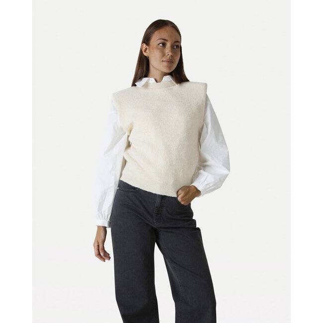 Another Label ALIndra knitted pull l/s Egg white melee