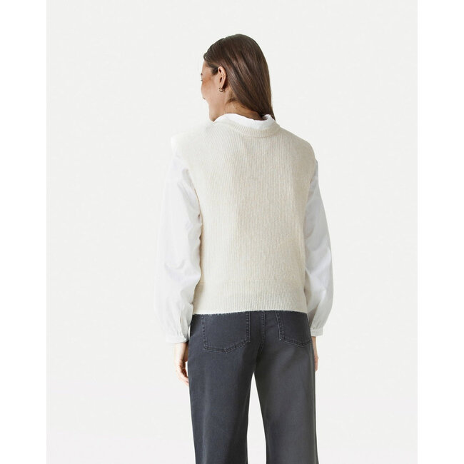 Another Label ALIndra knitted pull l/s Egg white melee