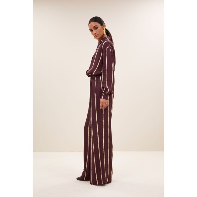 BY BAR lykke tie dye blouse pecan tie dye stripe