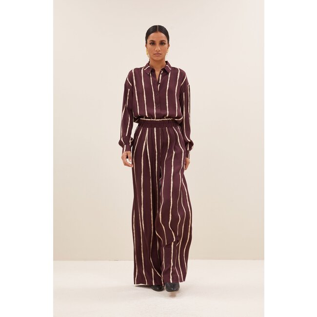 BY BAR lykke tie dye blouse pecan tie dye stripe