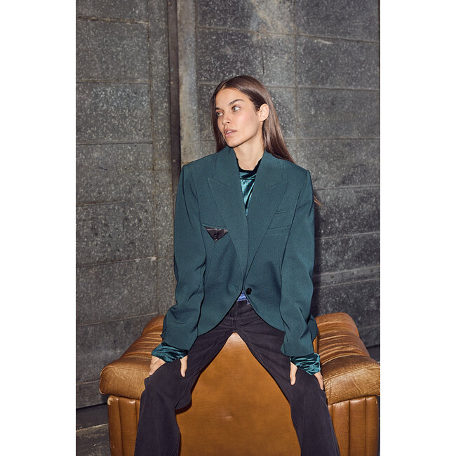 HAUTE L'AMITIÉ Emerald Single Blazer Emerald
