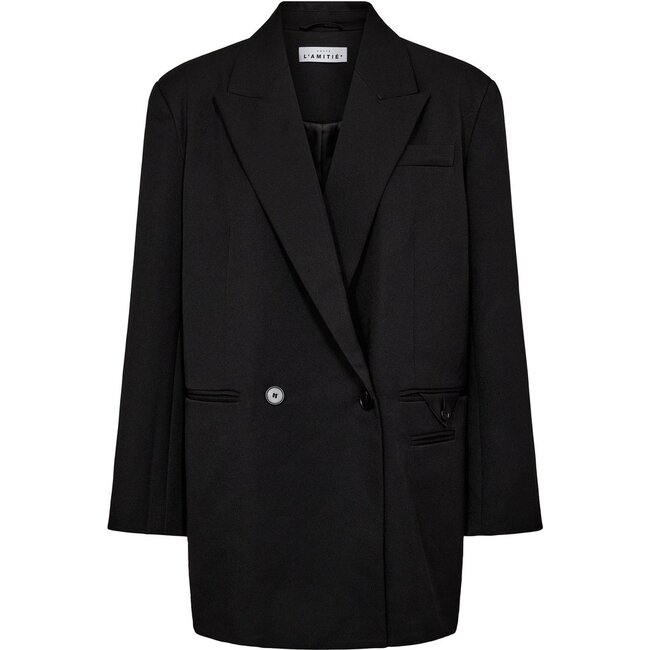 HAUTE L'AMITIÉ Premiere Oversize Triangle Blazer Black