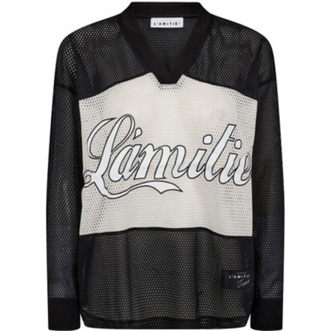 HAUTE L'AMITIÉ Drift Mix Logo Blouse Black