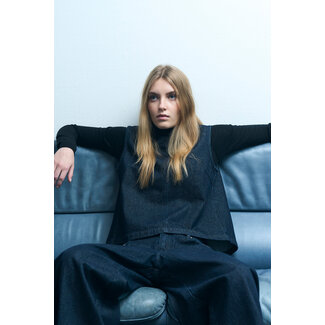 IVY-Heaven Cross Back Top Wash Hong Kong Rinse Denim Blue