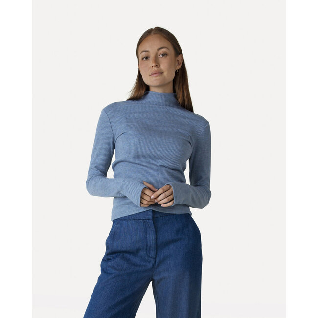 Another Label ALEnith top l/s Blue heaven