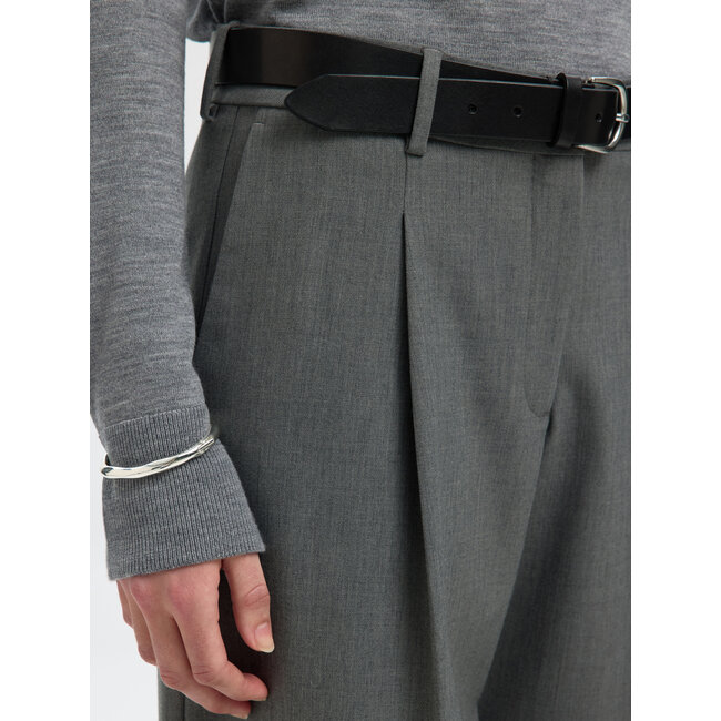 Selected Femme SLFWIDE-RITA LANO MW PANT NOOS Medium Grey Melange