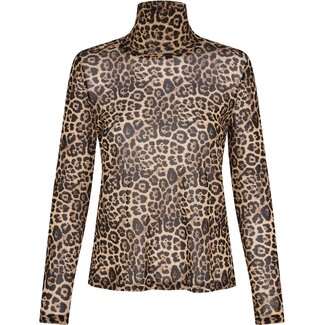 Lollys Laundry OrieLL High Neck Blouse LS Leopard Print