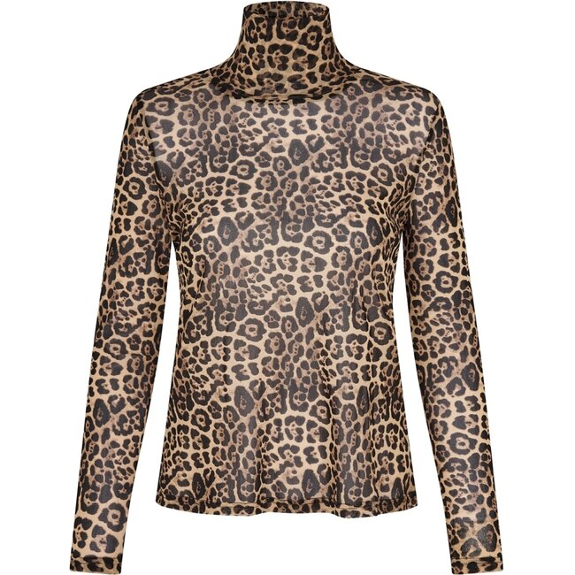 Lollys Laundry OrieLL High Neck Blouse LS Leopard Print