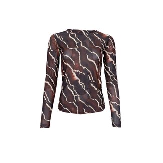 Black Colour BCANNIE MESH BLOUSE Mocca Marble