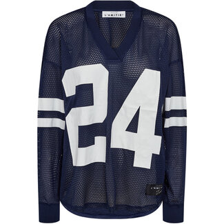 HAUTE L'AMITIÉ Drift Number LS Tee Navy