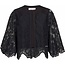HAUTE L'AMITIÉ Curvey Lace Hem Bolero Black