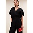 BY BAR mabel structure stripe blouse jet black
