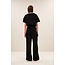 BY BAR mabel structure stripe blouse jet black