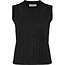 HAUTE L'AMITIÉ Hole Lurex Knit Top Black